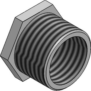 Steel Conduit Reducer 20mm To 16mm - Zinc Plated